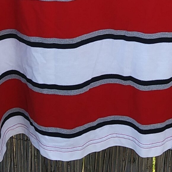 Bugle Boy Mens Striped Polo Red Black White XXL - Picture 13 of 13